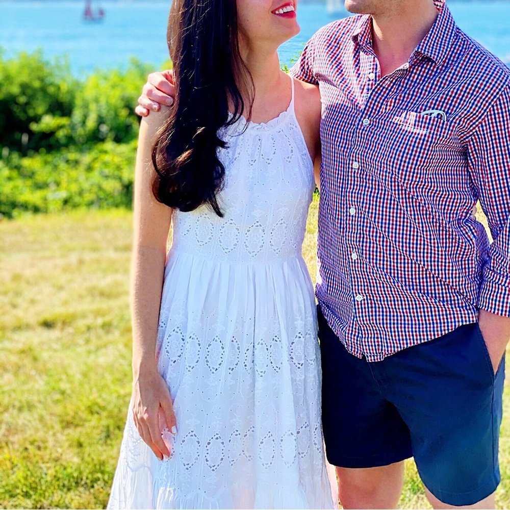 Anthropologie Maeve White Midi Dress